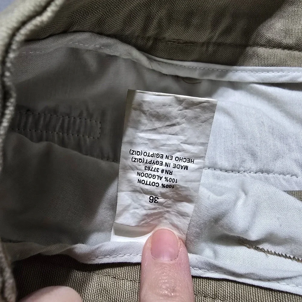 Perry Ellis America Cargo Shorts Mens 34 Khaki Tan Cotton Utility Pockets